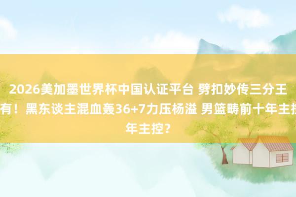 2026美加墨世界杯中国认证平台 劈扣妙传三分王人有！黑东谈主混血轰36+7力压杨溢 男篮畴前十年主控？