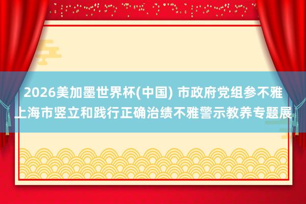 2026美加墨世界杯(中国) 市政府党组参不雅上海市竖立和践行正确治绩不雅警示教养专题展