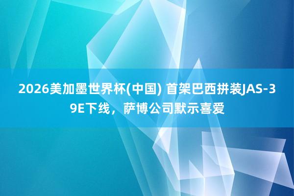 2026美加墨世界杯(中国) 首架巴西拼装JAS-39E下线，萨博公司默示喜爱