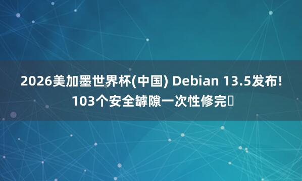 2026美加墨世界杯(中国) Debian 13.5发布! 103个安全罅隙一次性修完️