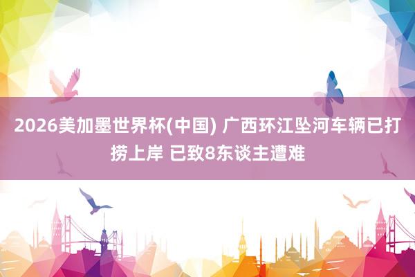 2026美加墨世界杯(中国) 广西环江坠河车辆已打捞上岸 已致8东谈主遭难