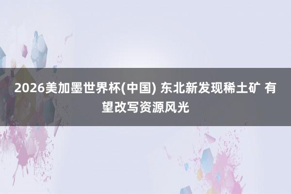 2026美加墨世界杯(中国) 东北新发现稀土矿 有望改写资源风光