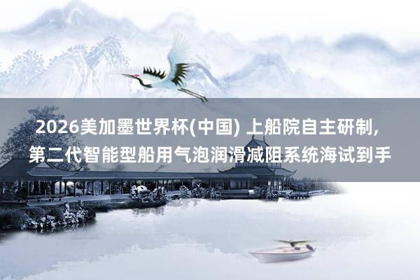 2026美加墨世界杯(中国) 上船院自主研制， 第二代智能型船用气泡润滑减阻系统海试到手