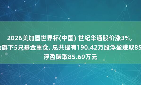 2026美加墨世界杯(中国) 世纪华通股价涨3%， 星河基金旗下5只基金重仓， 总共捏有190.42万股浮盈赚取85.69万元