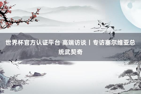世界杯官方认证平台 高端访谈丨专访塞尔维亚总统武契奇