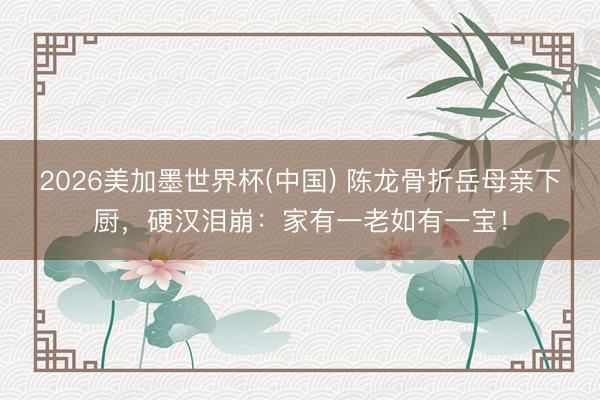 2026美加墨世界杯(中国) 陈龙骨折岳母亲下厨，硬汉泪崩：家有一老如有一宝！