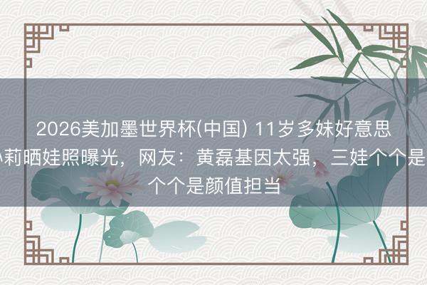 2026美加墨世界杯(中国) 11岁多妹好意思出圈！孙莉晒娃照曝光，网友：黄磊基因太强，三娃个个是颜值担当