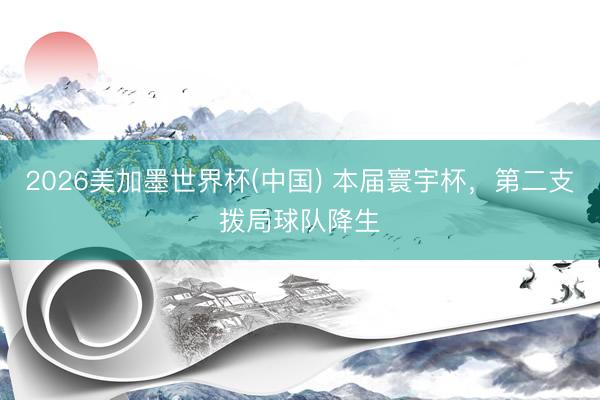 2026美加墨世界杯(中国) 本届寰宇杯,第二支拨局球队降生